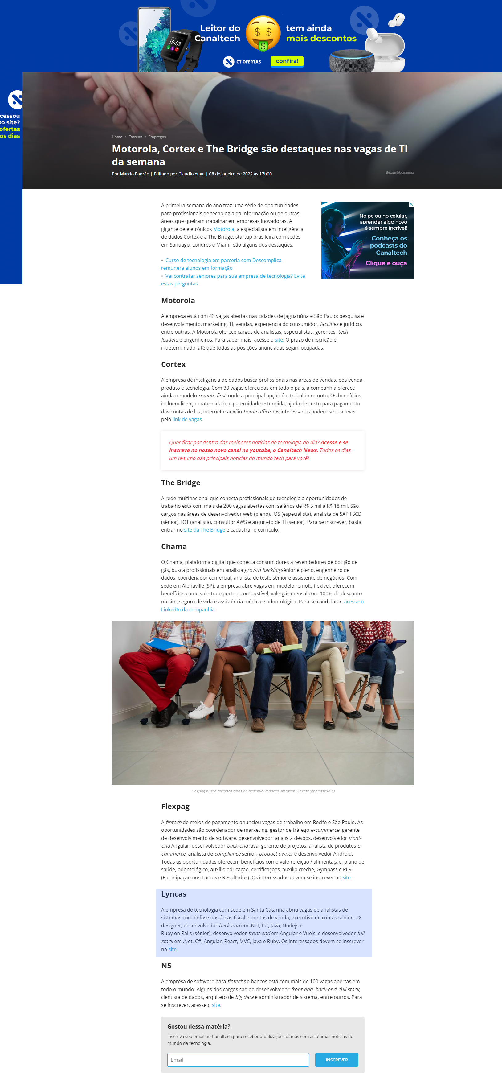 Canal Tech - Lyncas nota