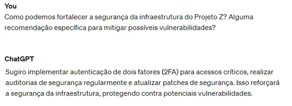 Exemplo de como usar ChatGPT